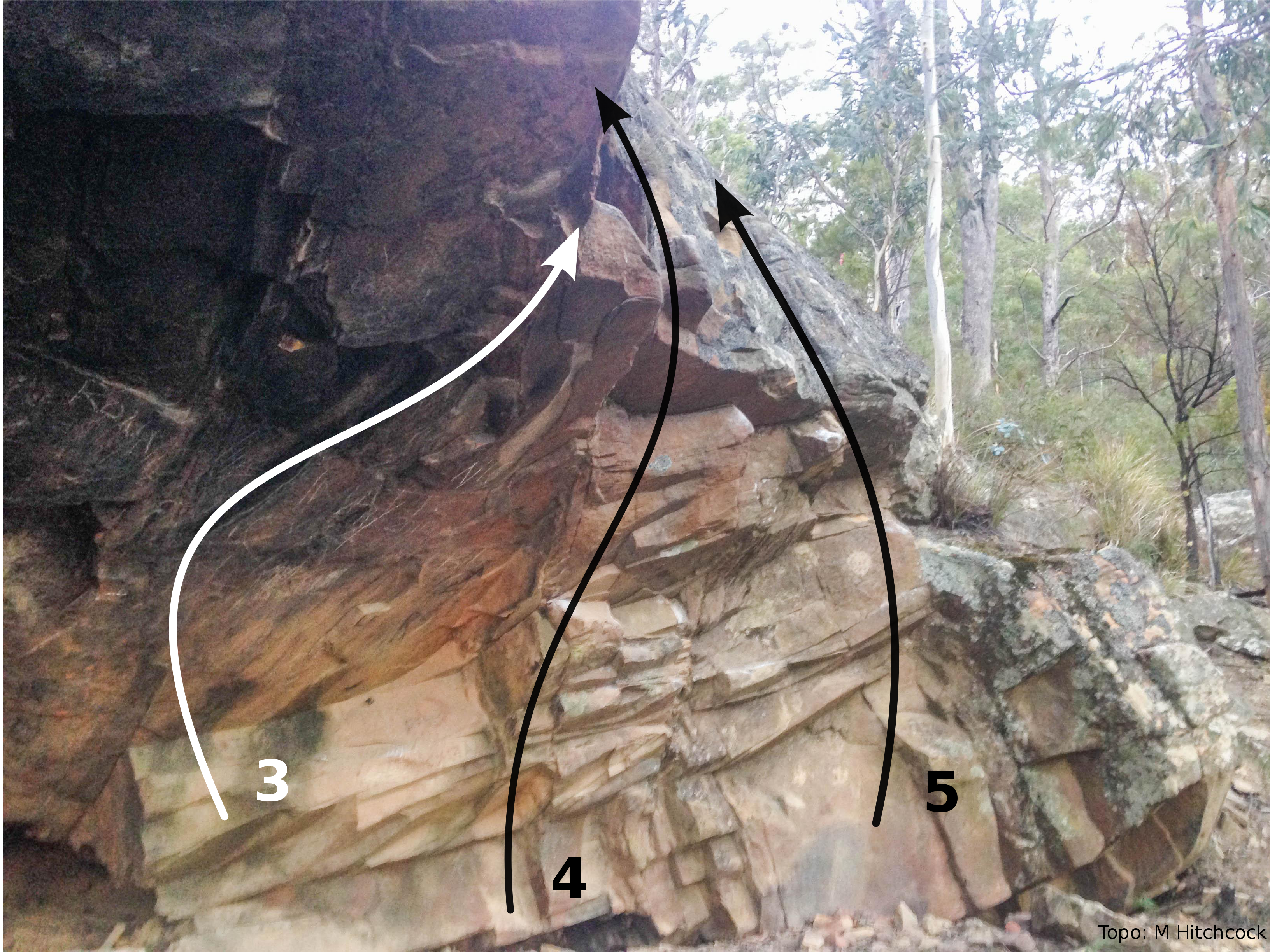 Right side of cave